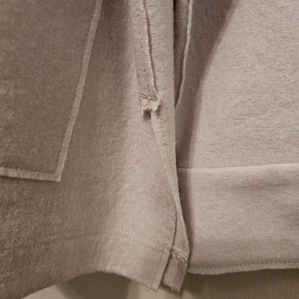 Eileen Fisher Boiled Wool Mandarin Collar Shirt Jacket Chalk SZ 1X - Picture 8 of 12